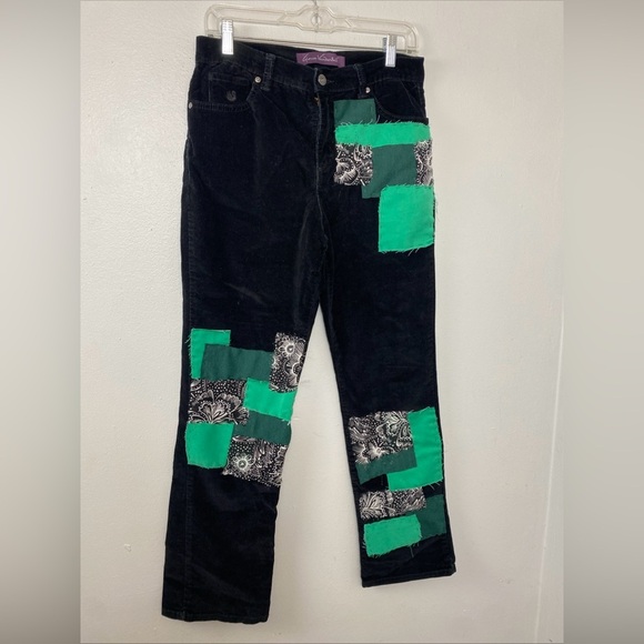 Gloria V. Jeans Missy Senora Corduroy Stretch patchwork Distressed Size 8 - Picture 1 of 12